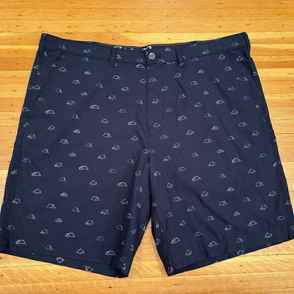 Eddie Bauer Navy Camping/Tent Chino Mr. Camano Shorts NWT - Picture 1 of 5